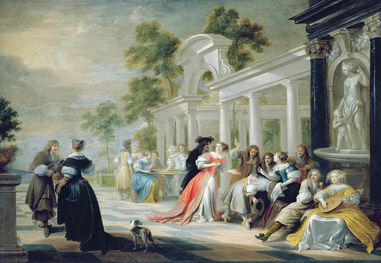 Generisk hagescene, 1600 av Flemish School