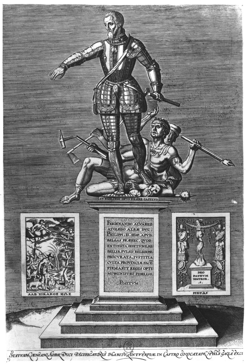 Portrett som glorifiserer Ferdinand Alvarez av Toledo (1508-82) hertug av Alba av Flemish School