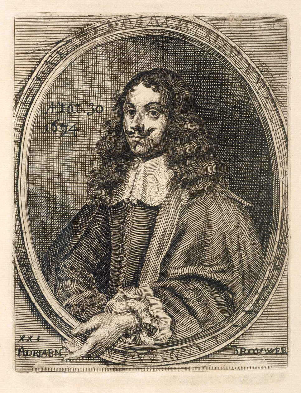 Portrett av Adriaen Brouwer, 1634 av Flemish School