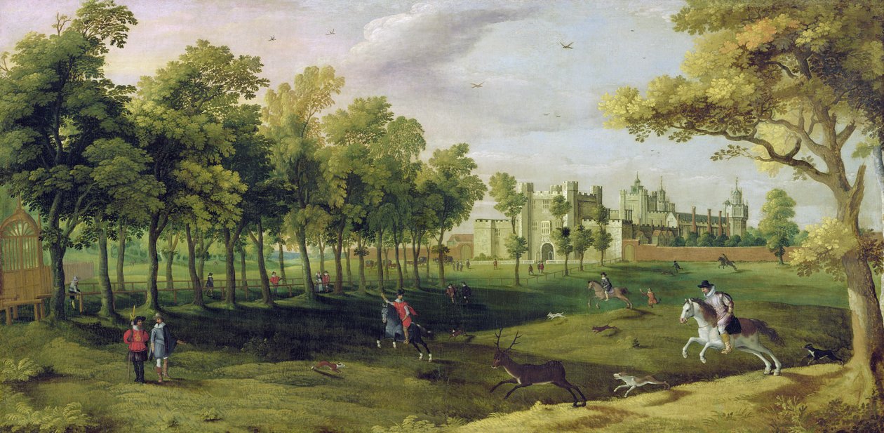 Utsikt over Nonsuch Palace på kong James I