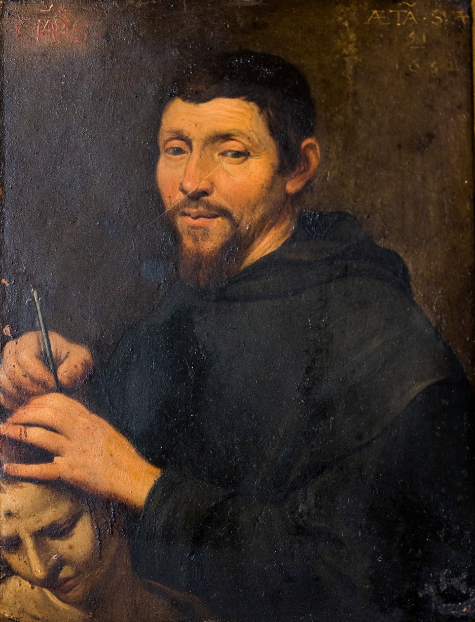 En geistlig som utfører trepanoperasjonen av Flemish School