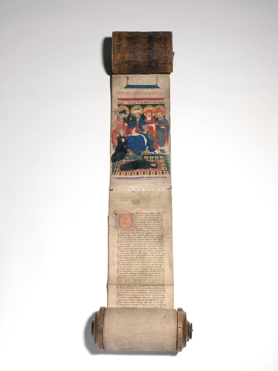 Book of the Dead fra Saint Bavo's Abbey (vellum og lær) av Flemish School
