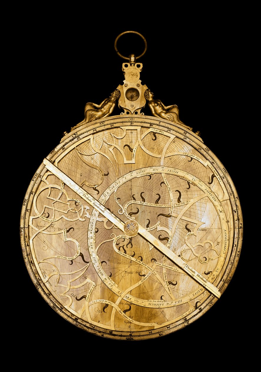 Hjerneastrolabium til den flamske astronomen Walter Aertsen (Gualtiero Arsenio eller Gualterus Arsenius) (aktiv rundt 1556-1579) 1556 Firenze, institutt og museum for vitenskapshistorie av Flemish School