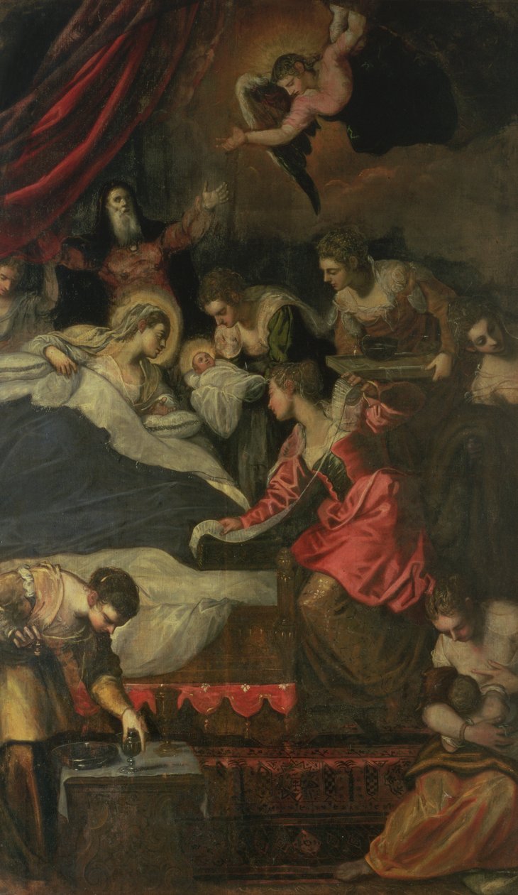 Chiara Albini Pietrazzani og hennes fem barn Eleanora, Vincenzo, Cinzia, Tullo og Anna av Flemish School