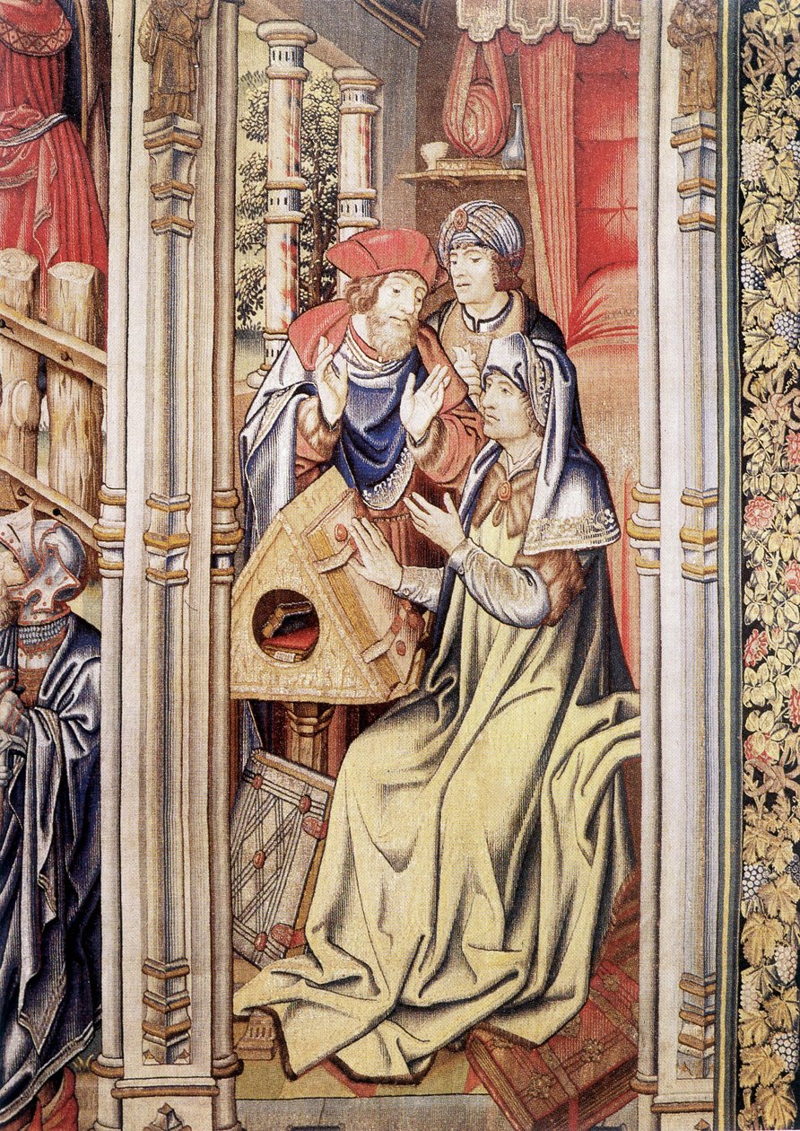 Davids gardin (detalj), faksimile fra billedteppet til Brussels School (1510-1515). av Flemish School