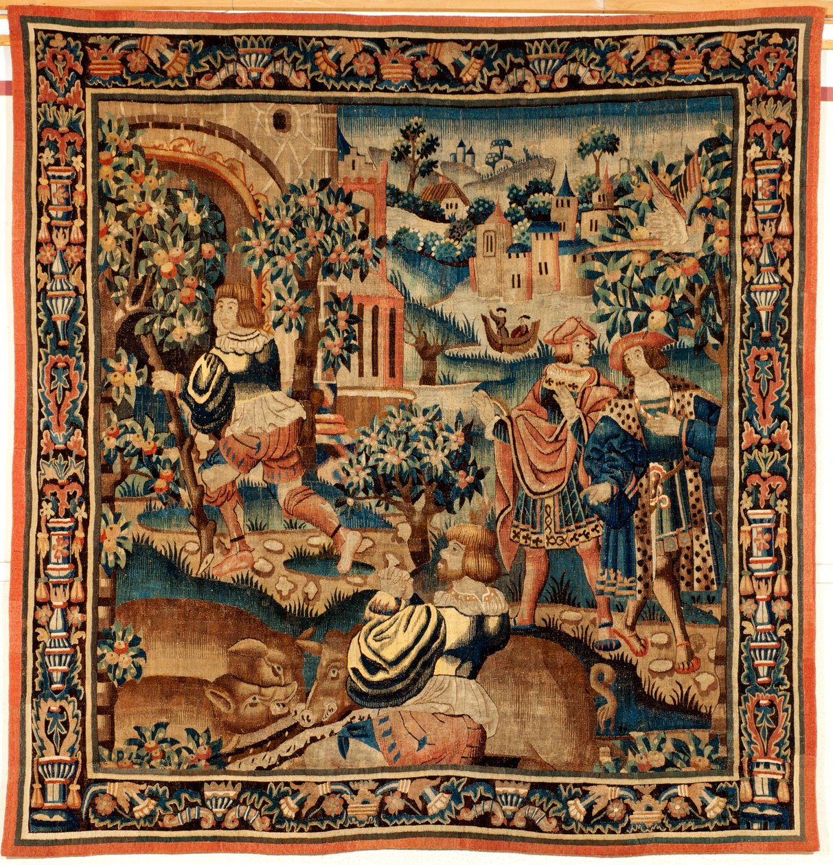 flamsk billedvev. Det 16. århundre. av Flemish School