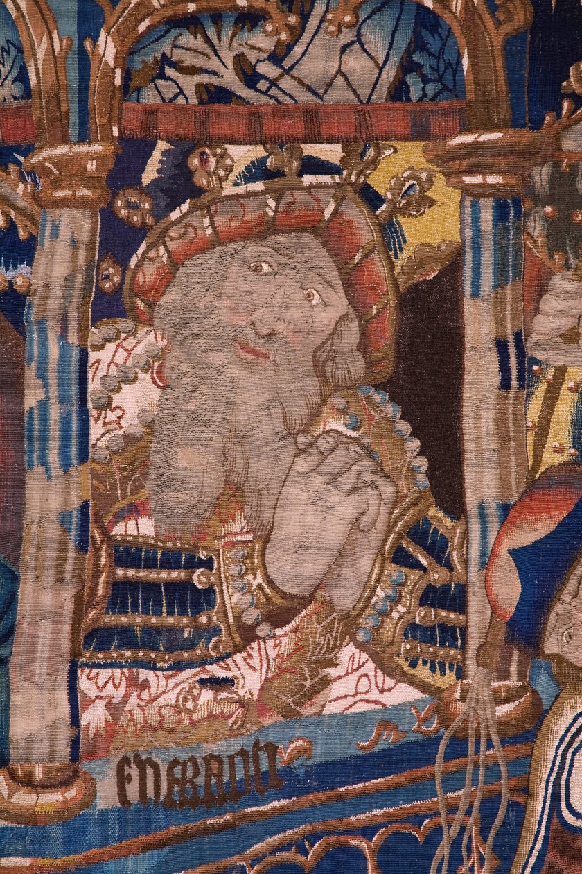 flamsk billedvev. Passerer Rødehavet (Paso del Mar Rojo). Ca 1490. Detalj. av Flemish School