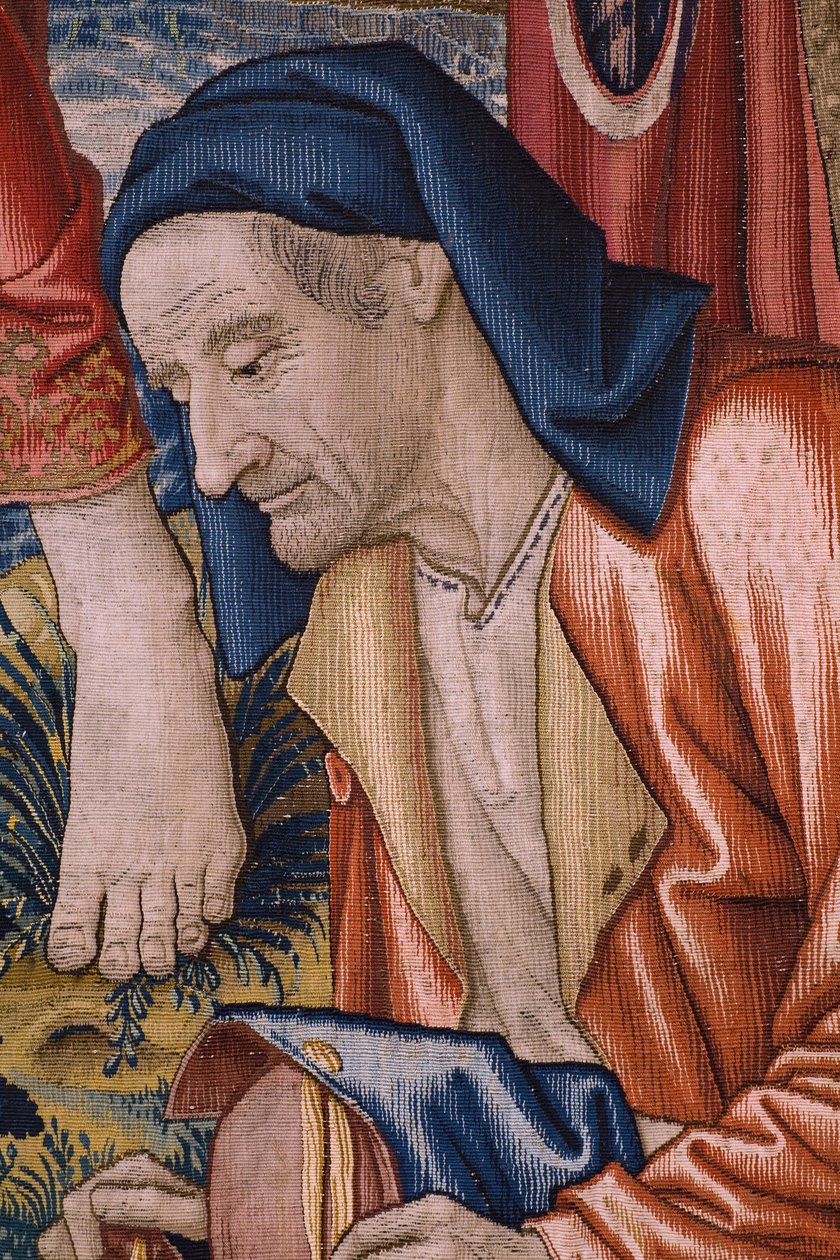 flamsk billedvev. Serien The History of Saint John the Baptist: The Baptism of Christ (Het doopsel van Christus). Brussel atelier. 1515-1520. av Flemish School