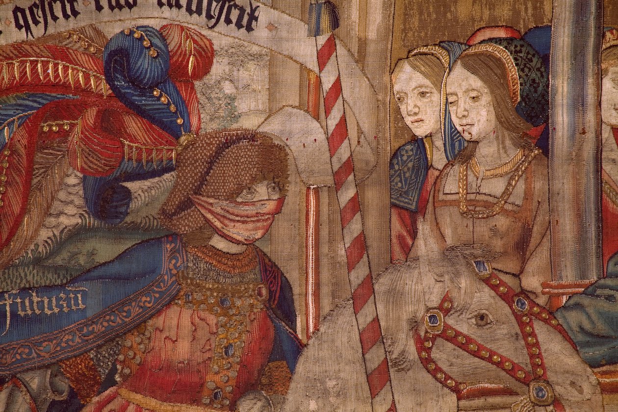 flamsk billedvev. Tidens triumf (De triomf van de Tijd, El triunfo del Tiempo). Ull og silke. 347x342 cm. Privat samling. Ca 1504. Detalj. av Flemish School