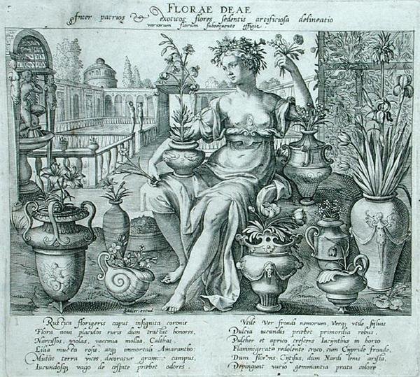 Flora (gravering) av Flemish School