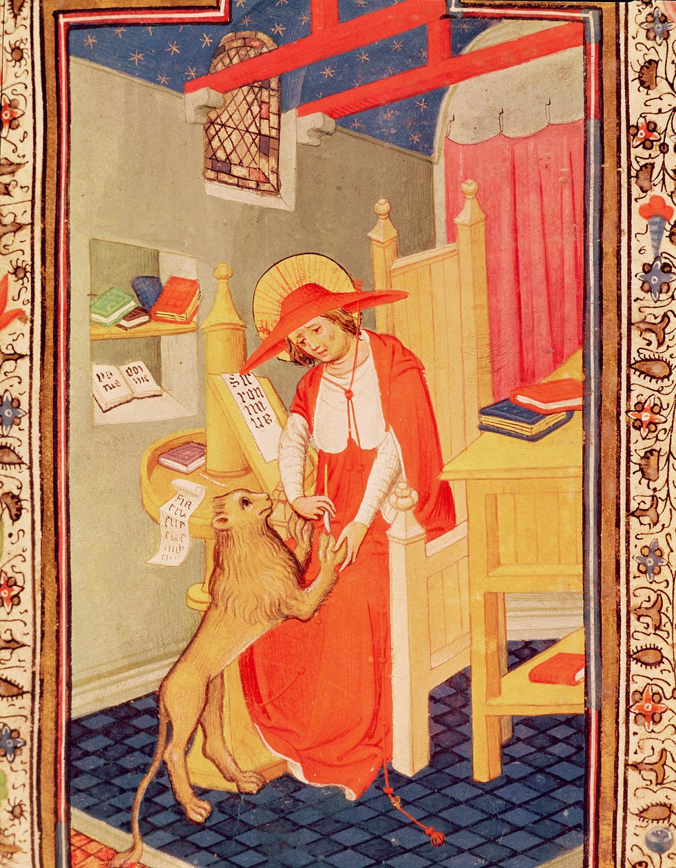 Fol.310v St. Jerome, fra timeboken til Don Duarte av Flemish School