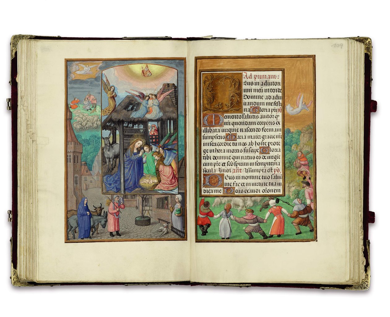 Folioer fra Rothschilds timebok, Gent eller Brugge, ca. 1505 av Flemish School