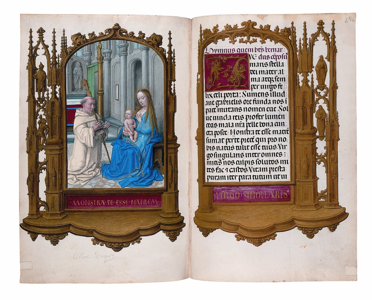Folioer fra Rothschilds timebok, Gent eller Brugge, ca. 1505 av Flemish School