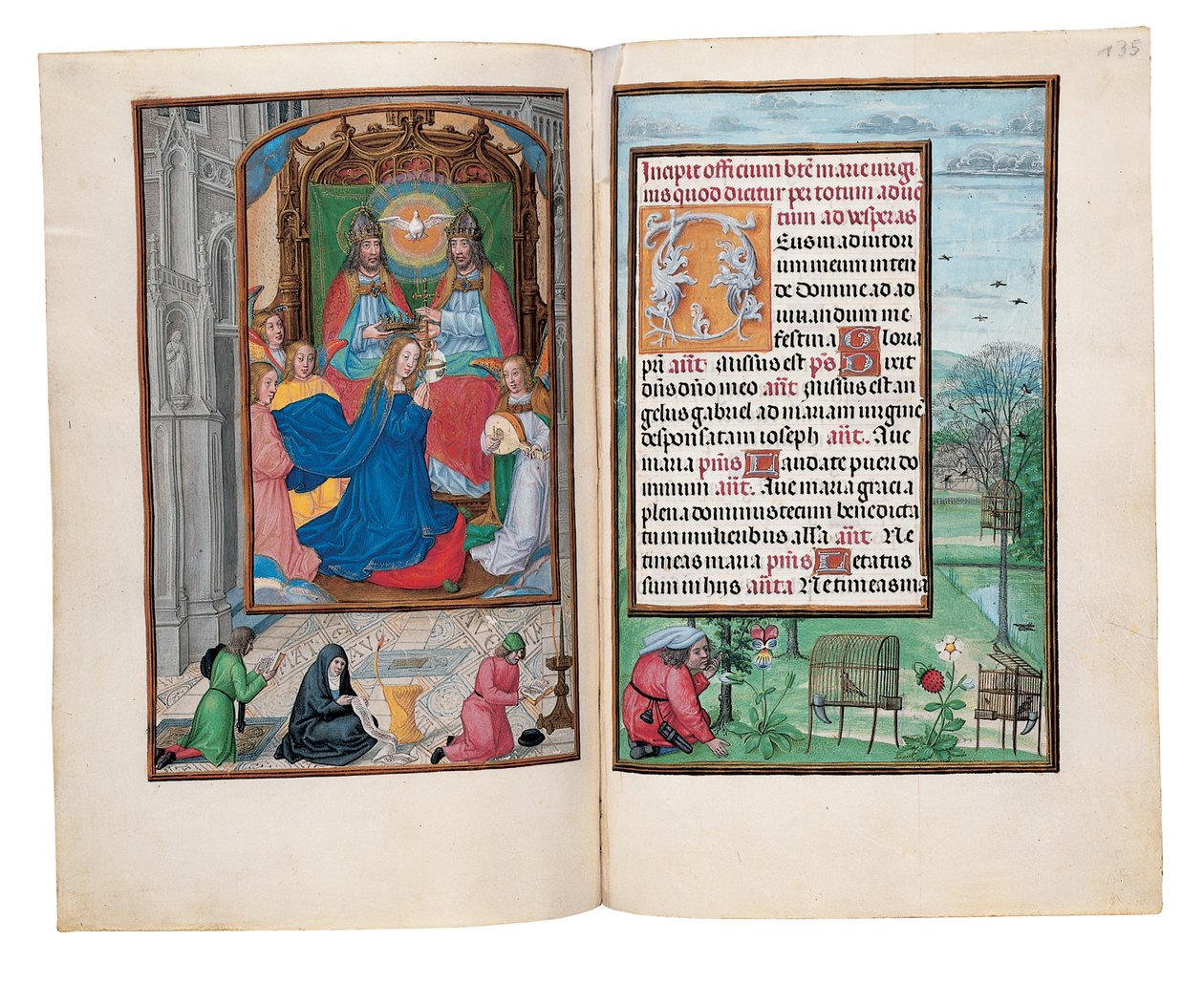 Folioer fra Rothschilds timebok, Gent eller Brugge, ca. 1505 av Flemish School