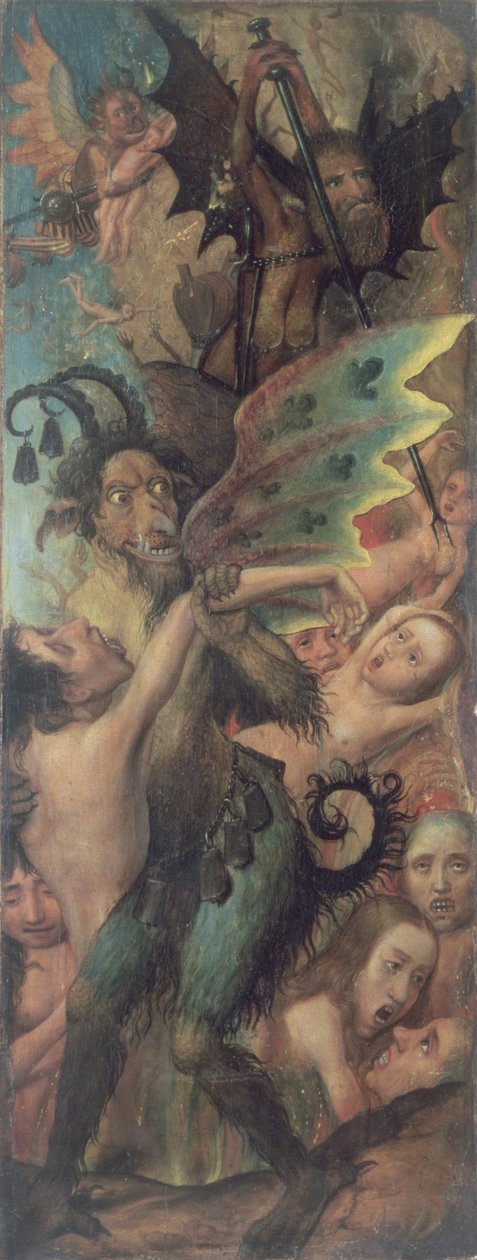 Glimt av helvete (panel) av Flemish School
