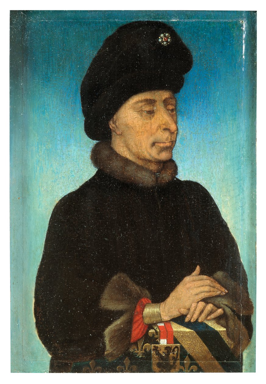 John The Fearless, Duke of Burgundy (olje på panel) av Flemish School