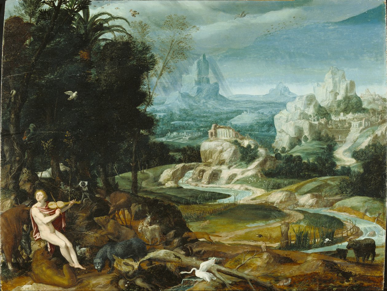 Landskap med Orfeus, ca. 1570 av Flemish School