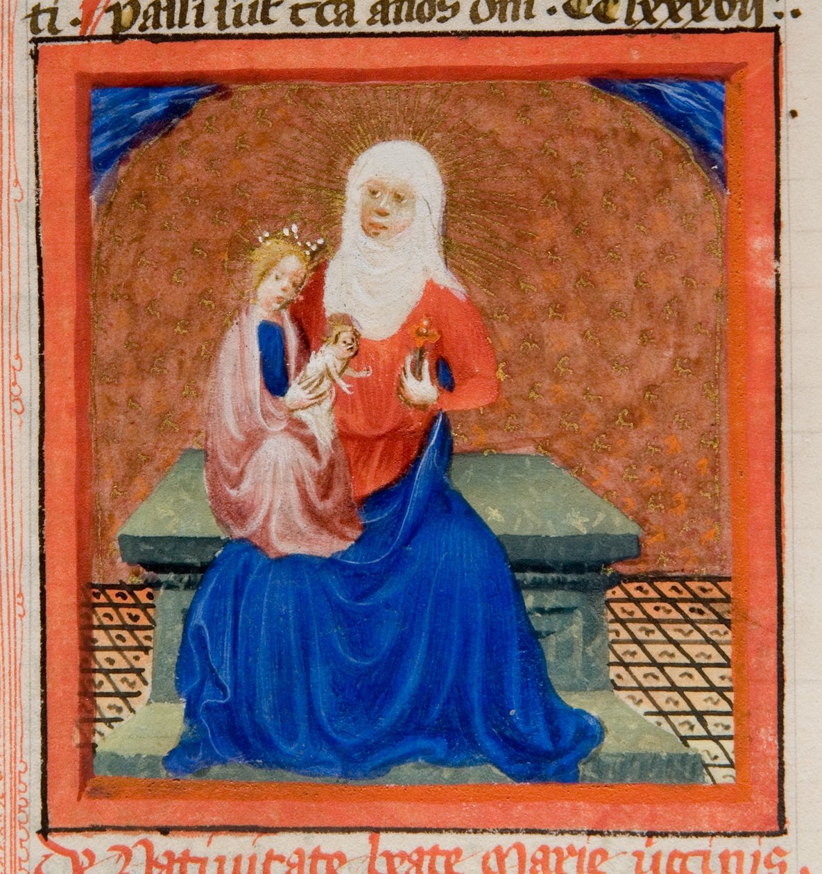 MS GEN 1111, f.169 Den hellige jomfru Marias fødsel, illustrasjon fra Legenda Aurea av Jacobus de Voragine, ca. 1405-10 av Flemish School
