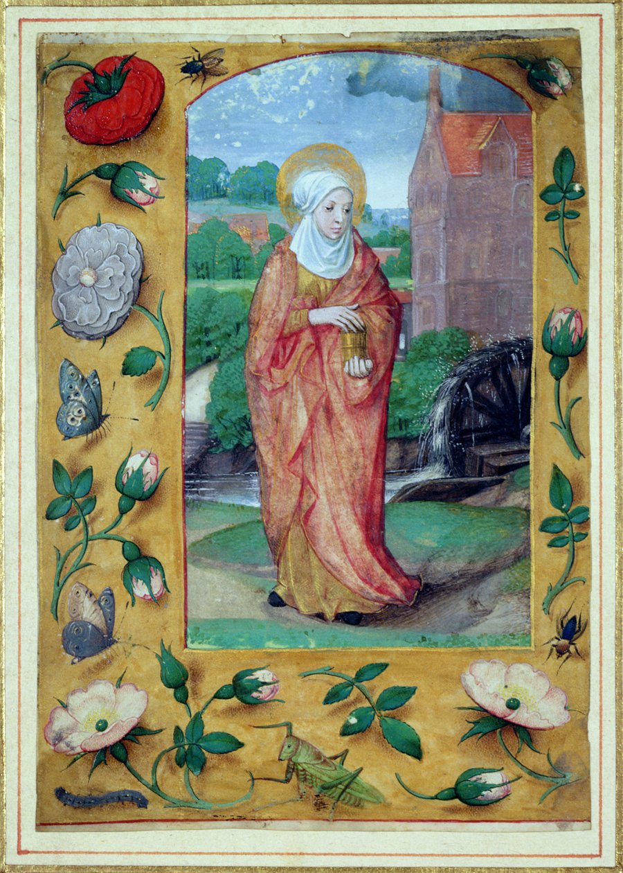Maria Magdalena, fra en timebok, ca.1500 av Flemish School