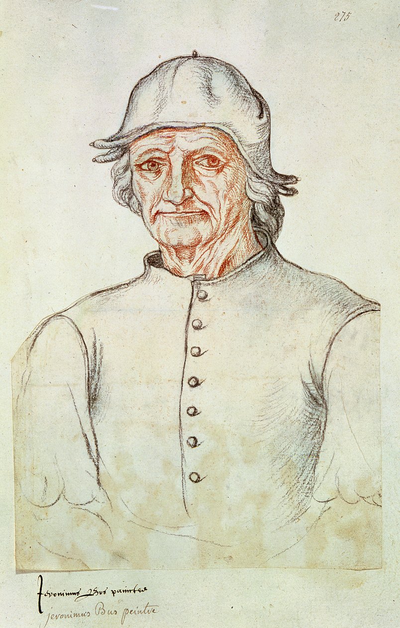 Ms 266 fol.275 Portrett av Hieronymus Bosch (145-1516) fra 