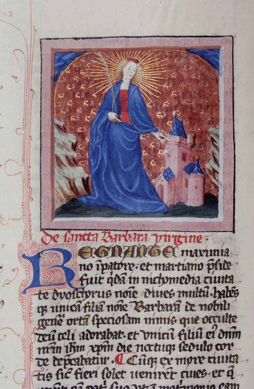 Ms Gen 1111 Page fra Legenda Aurea, Brugge, ca. 1400-10 av Flemish School