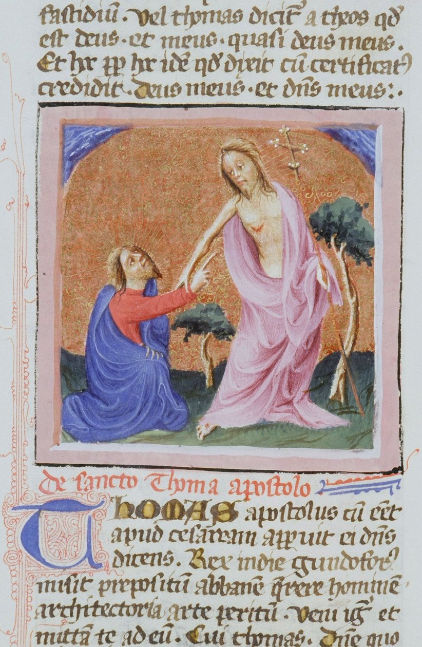 Ms Gen 1111 Page fra Legenda Aurea, Brugge, ca. 1400-10 av Flemish School