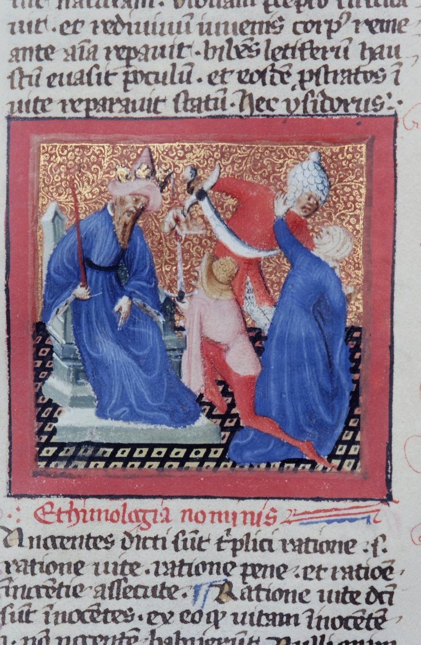 Ms Gen 1111 Page fra Legenda Aurea, Brugge, ca. 1400-10 av Flemish School