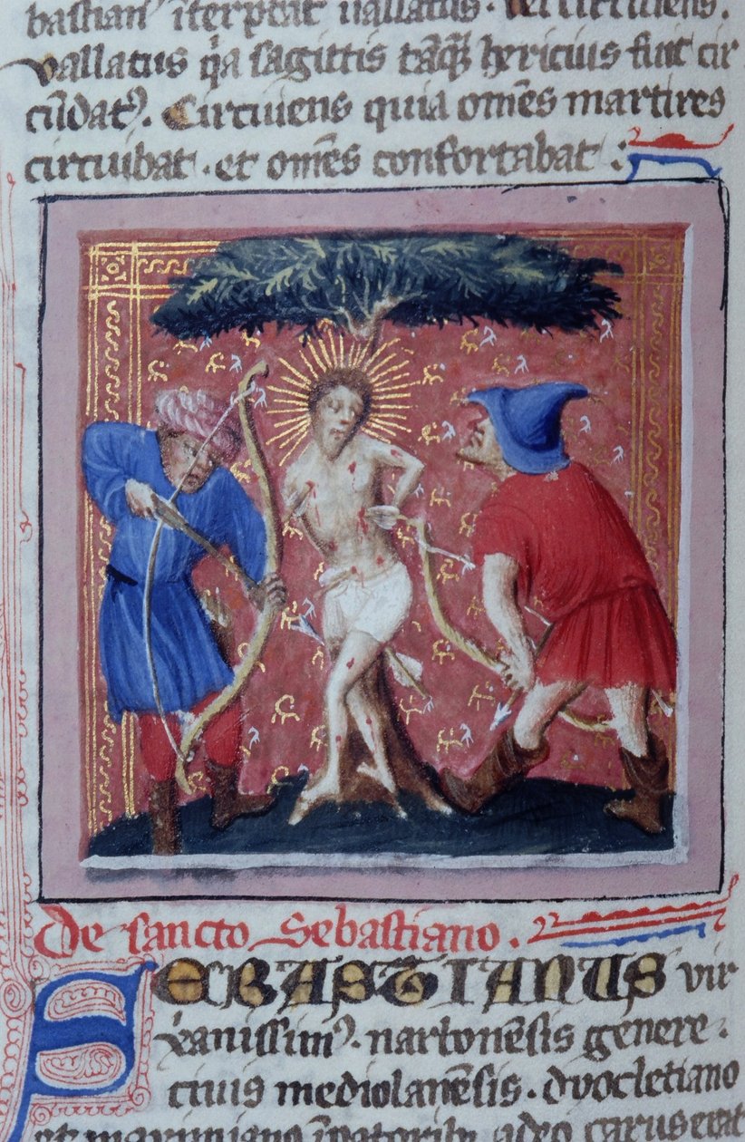 Ms Gen 1111 Page fra Legenda Aurea, Brugge, ca. 1400-10 av Flemish School