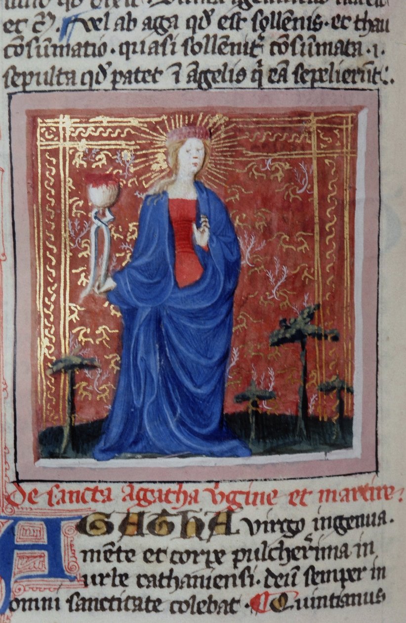Ms Gen 1111 Page fra Legenda Aurea, Brugge, ca. 1400-10 av Flemish School