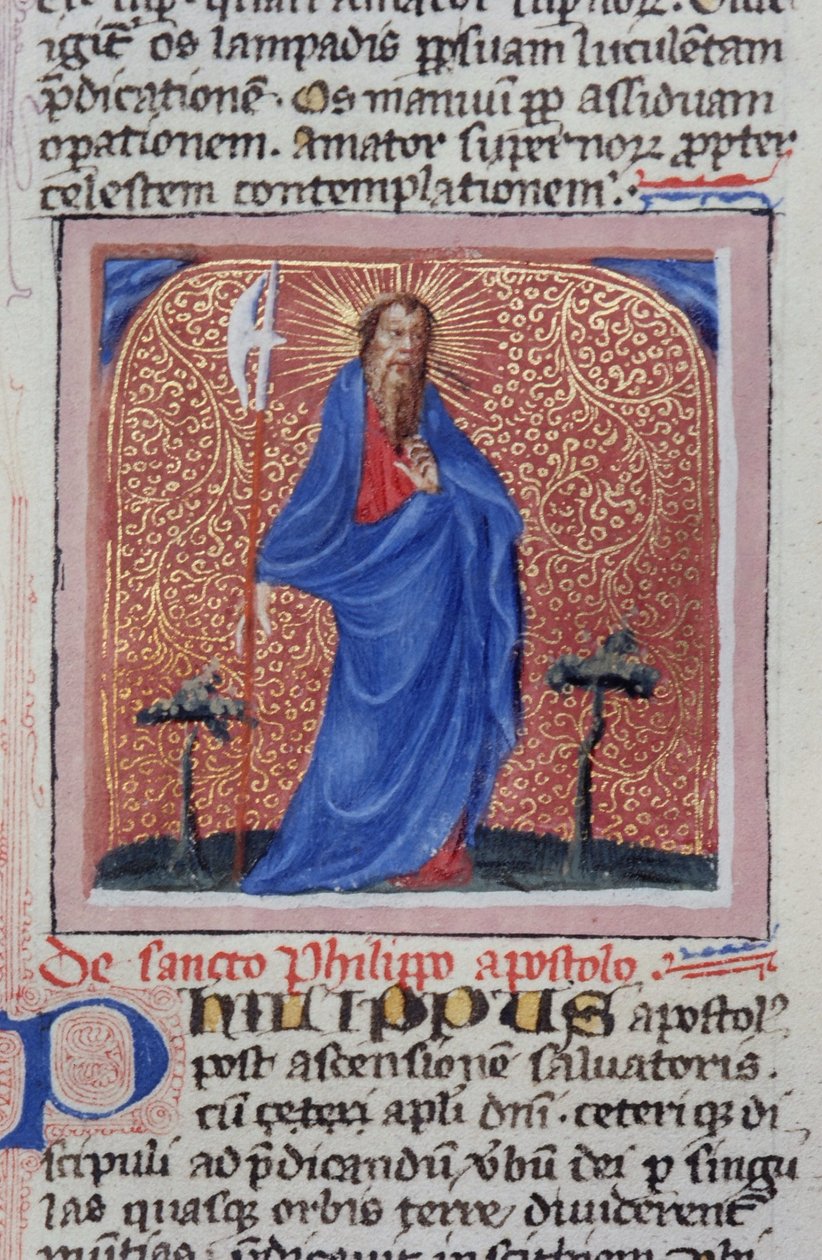 Ms Gen 1111 Page fra Legenda Aurea, Brugge, ca. 1400-10 av Flemish School