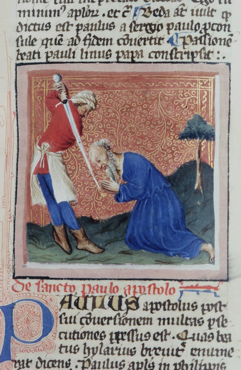 Ms Gen 1111 Page fra Legenda Aurea, Brugge, ca. 1400-10 av Flemish School