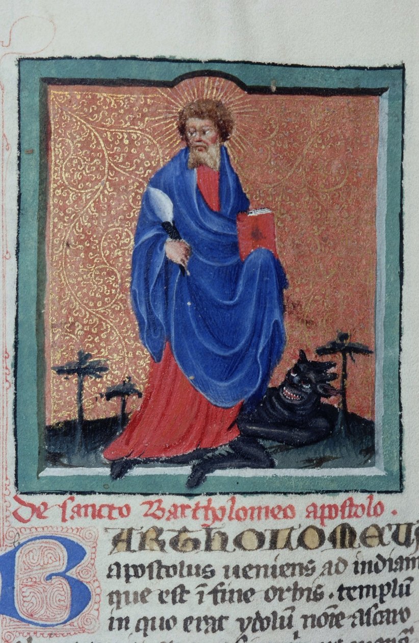Ms Gen 1111 Page fra Legenda Aurea, Brugge, ca. 1400-10 av Flemish School
