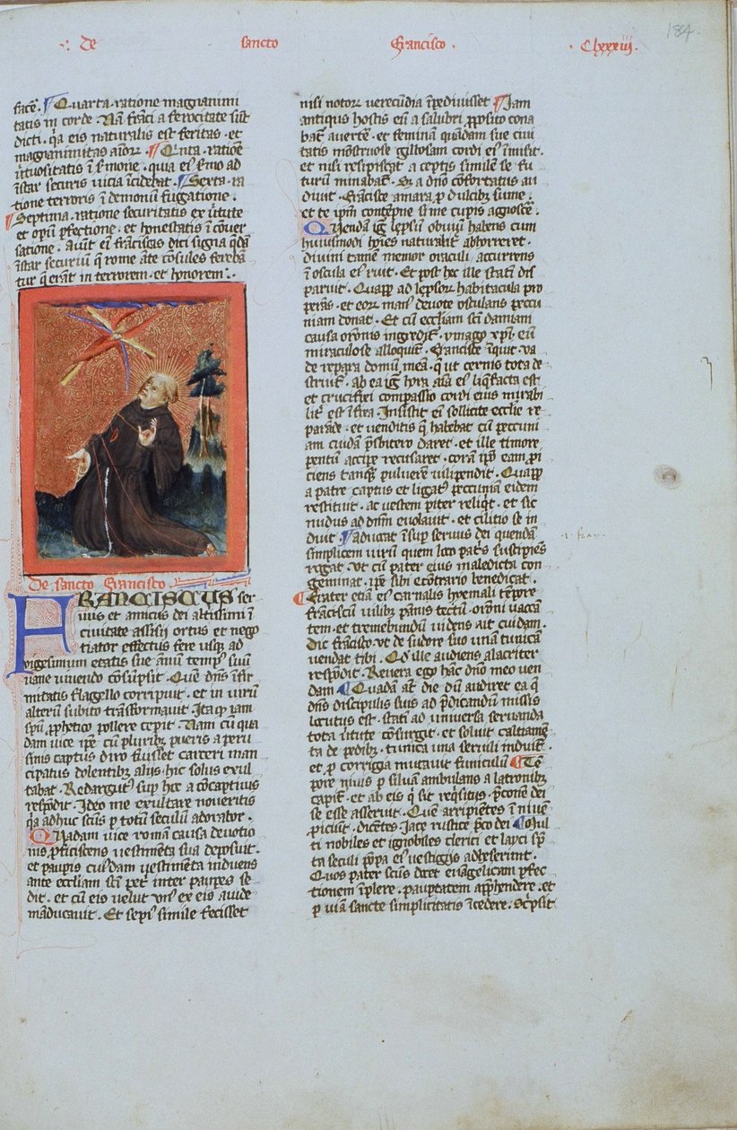 Ms Gen 1111 Page fra Legenda Aurea, Brugge, ca. 1400-10 av Flemish School