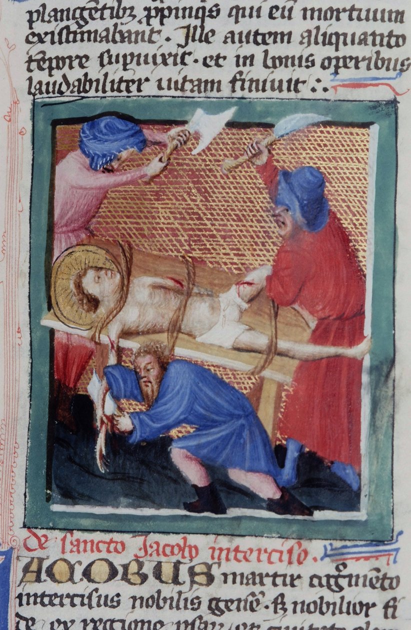 Ms Gen 1111 Page fra Legenda Aurea, Brugge, ca. 1400-10 av Flemish School