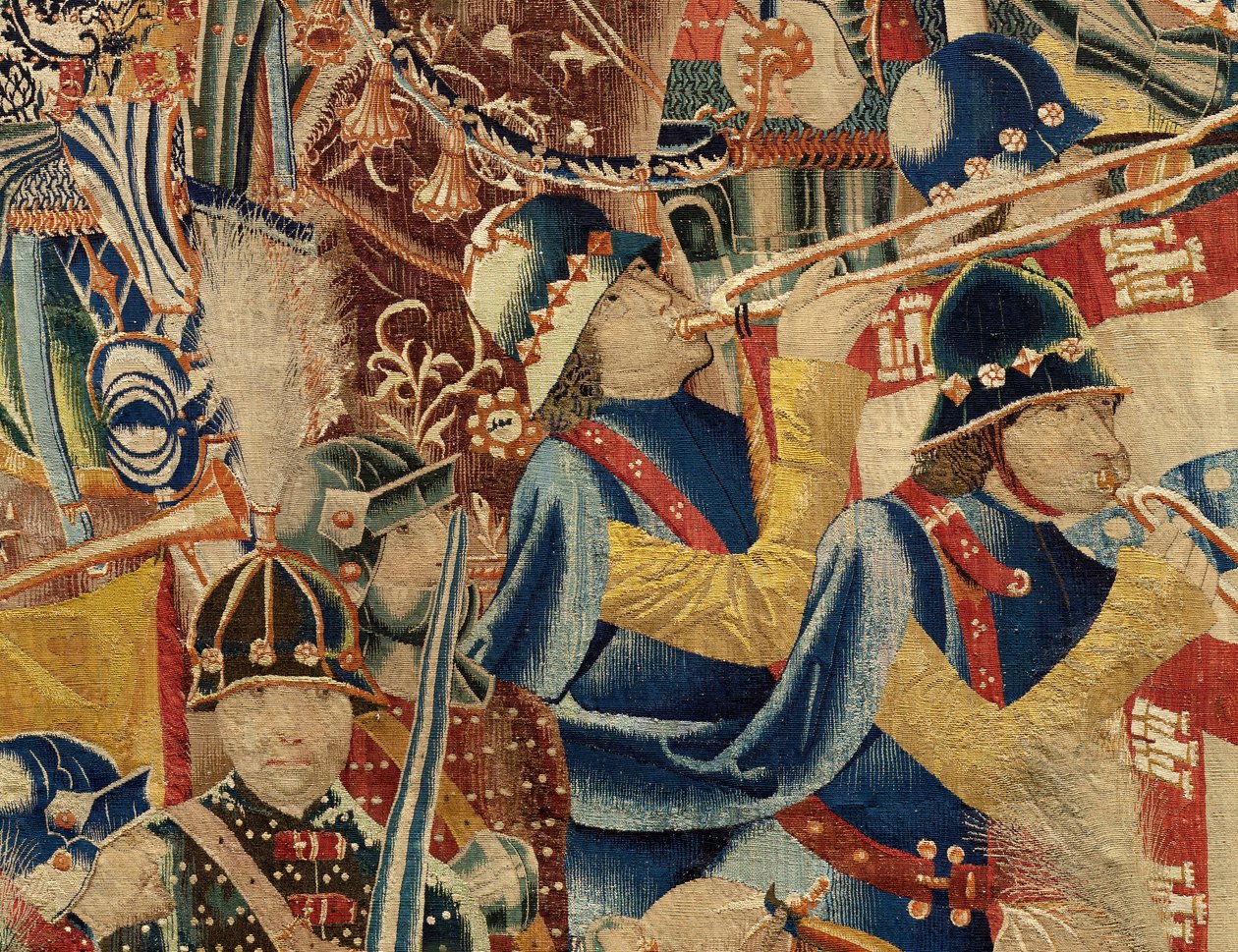 Parish museum for gobeliner (Parish Museum of Pastrana Tapestries). flamsk billedvev. Ta av Asilah (Take of Asilah, Assault on Asilah, De inname van Arzila). Seriens erobringer av kong Alfonso I av Portugal. Tournai. av Flemish School