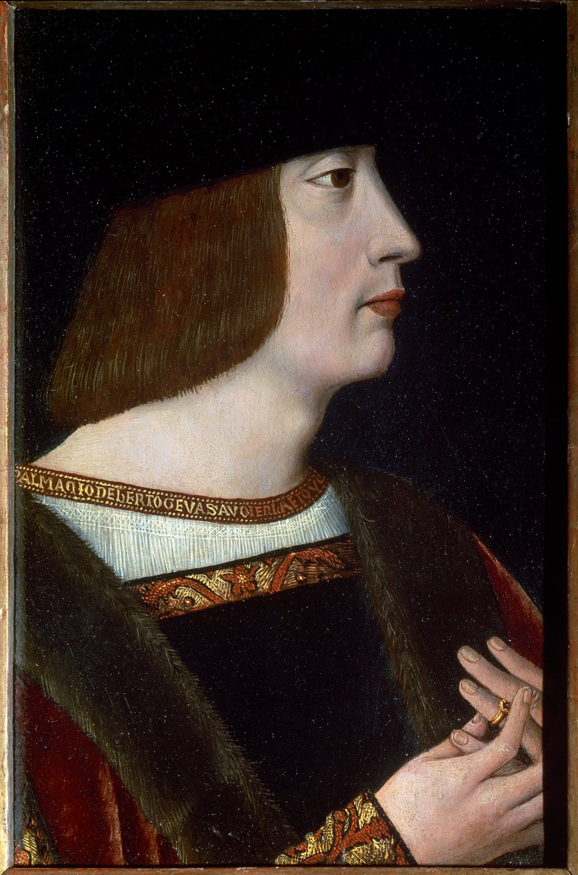 Portrett av Philibert II av Savoy kalt den vakre, ca. 1500 (maleri) av Flemish School