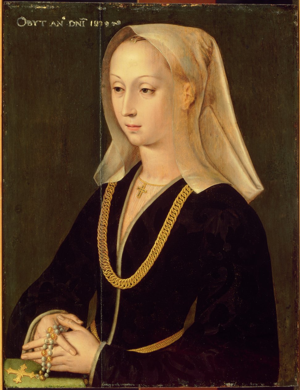 Portrett av en kvinne, 1520 av Flemish School