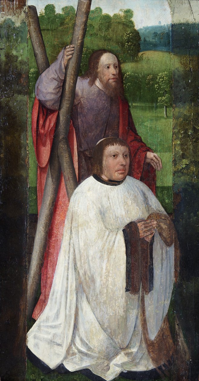 Saint Andrew og donor, Saint James [2 paneler] av Flemish School