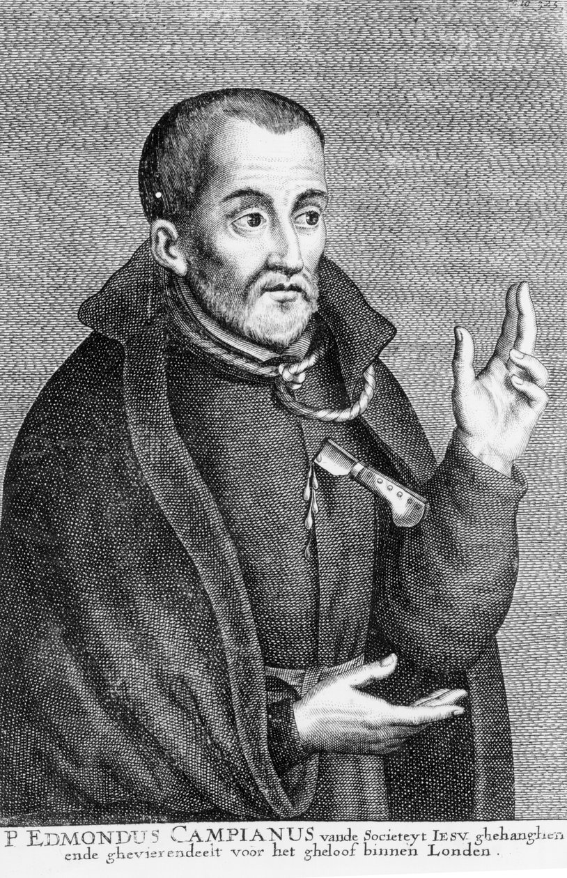Saint Edmund Campion, fra et trykk laget av Jacques Neeffs av Flemish School