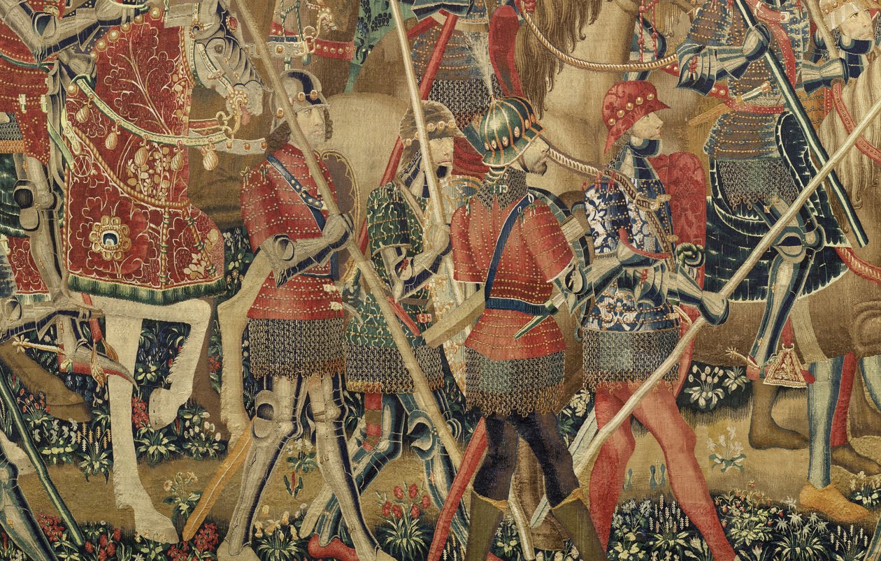 Tapet som viser erobringene av kong Alfonso V av Portugal av Flemish School