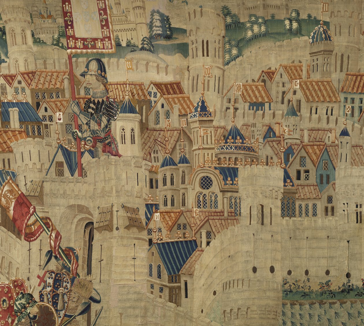 Tapet som viser erobringene av kong Alfonso V av Portugal av Flemish School
