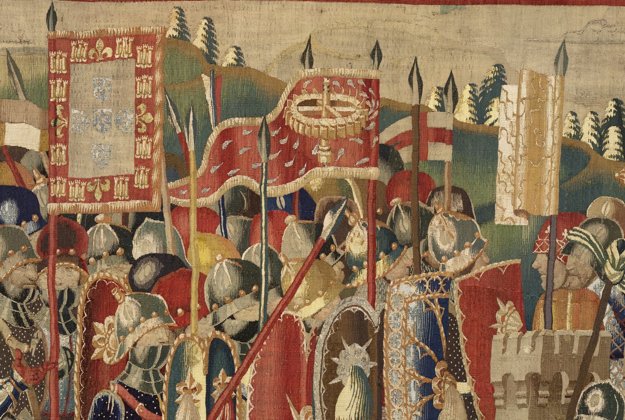 Tapet som viser erobringene av kong Alfonso V av Portugal av Flemish School