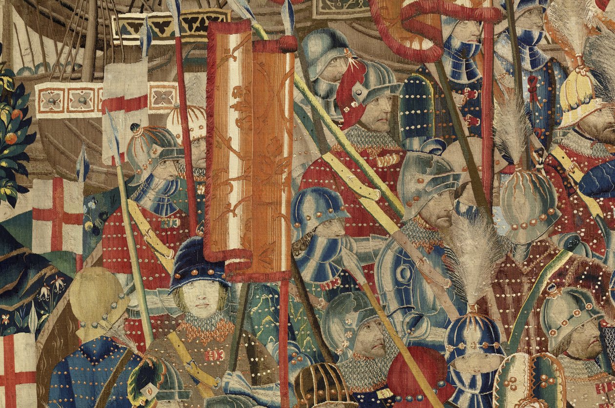 Tapet som viser erobringene av kong Alfonso V av Portugal av Flemish School