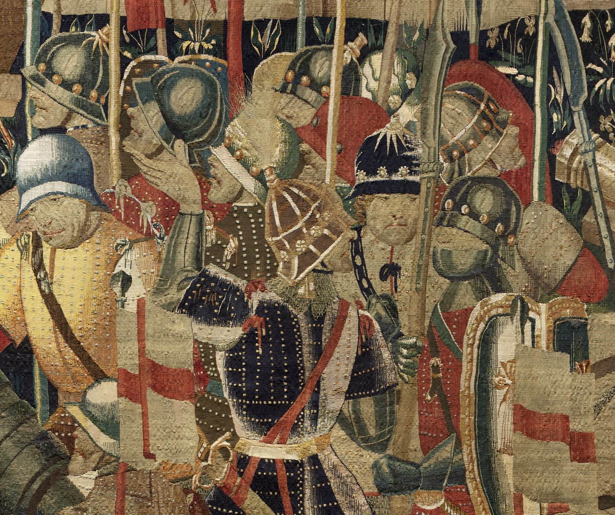 Tapet som viser erobringene av kong Alfonso V av Portugal av Flemish School