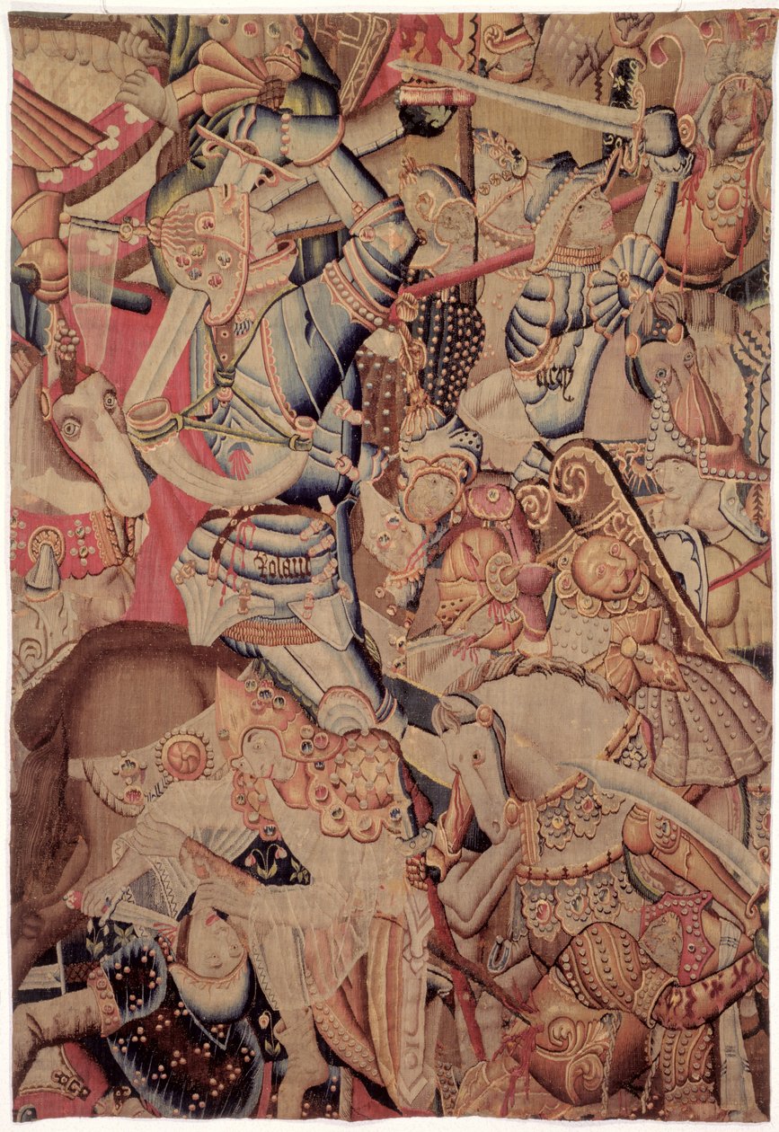 Slaget ved Roncevaux, fra The History of Charlemagne av Flemish School