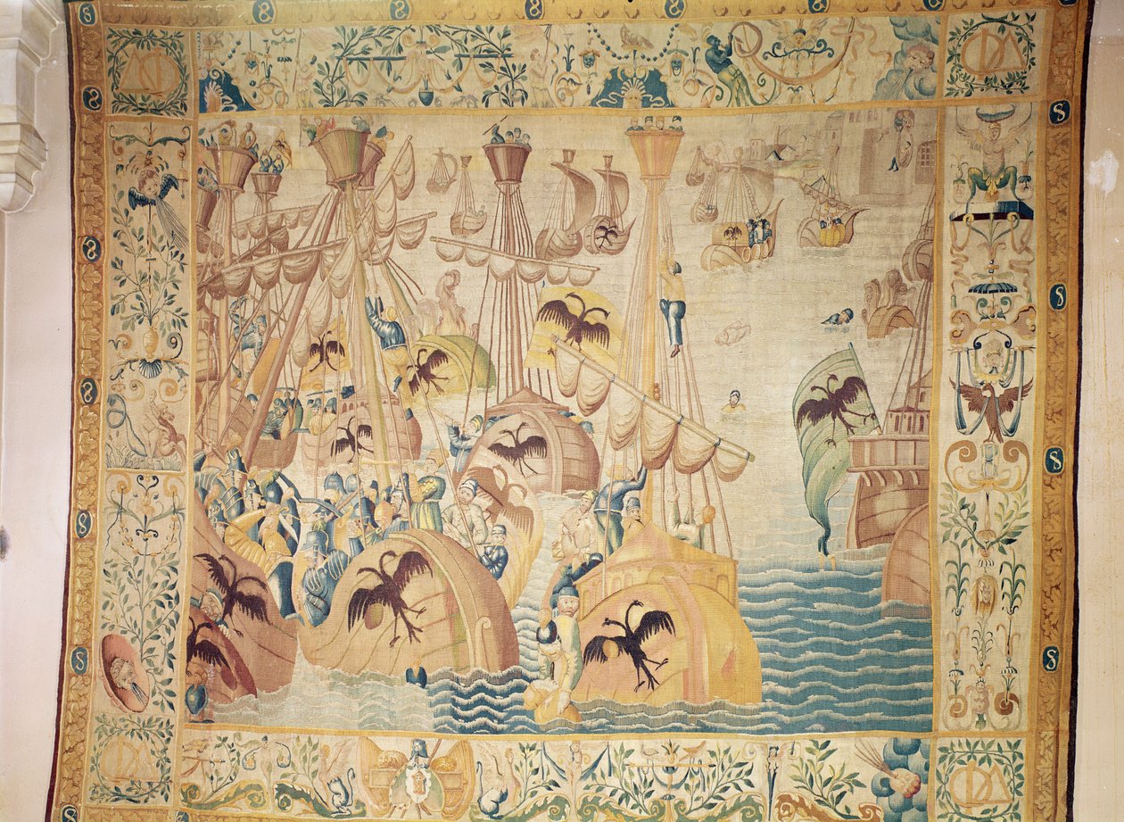 Slaget ved Tunis, eller slaget ved Lepanto av Flemish School
