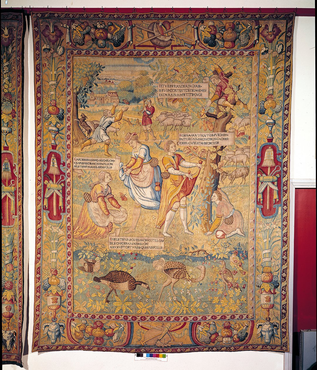Sommerfugljakten, fra Les Amours de Gombault et de Macee, Brugge verksted, 1500-1600-tallet av Flemish School