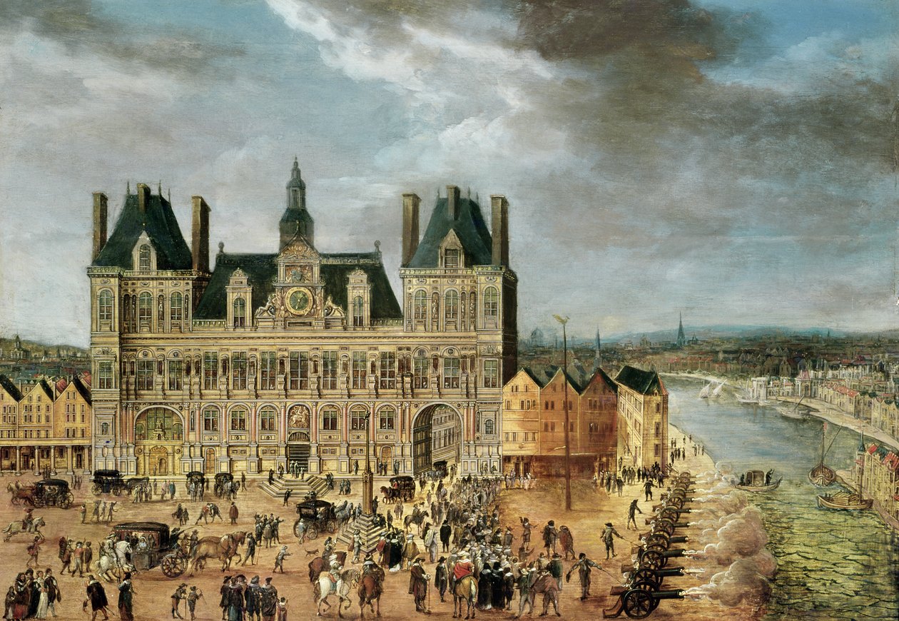 Hotel de Ville, Place de Greve av Flemish School