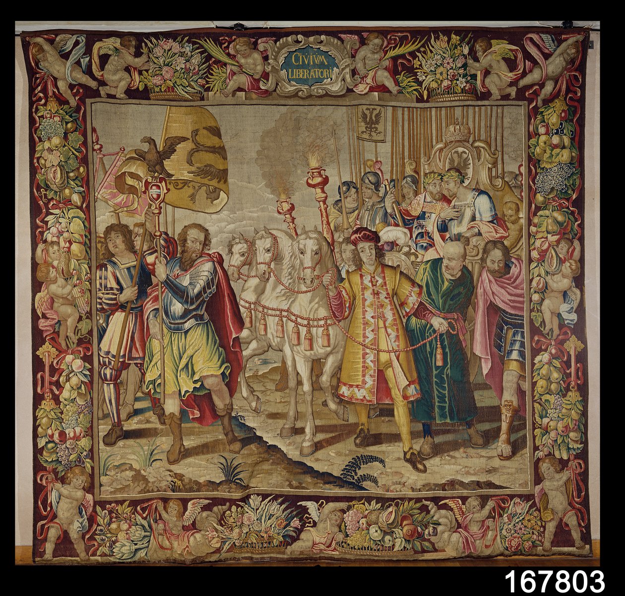 The Triumph of Charles V (1500-58) fra The Tapestry of Charles Quint, ca. 1630-40 av Flemish School