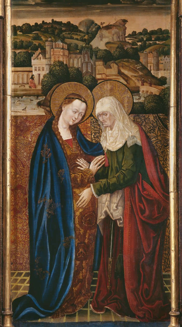 Triptych, Visitation, sentralpanel (se også 345910, 345911) av Flemish School